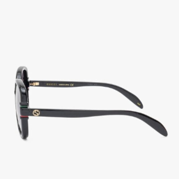 NEW GUCCI WOMEN'S SUNGLASSES GG1068SA 001 BLACK ROUND GUCCI EYEWEAR - Picture 4 of 5